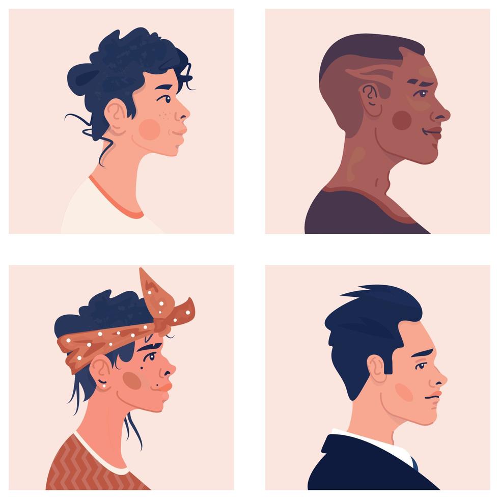 Avatars of People of Different Cultures vector