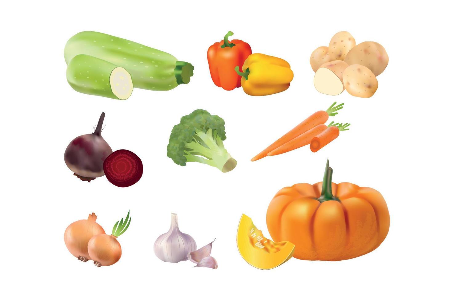 Set of Vegetables vector