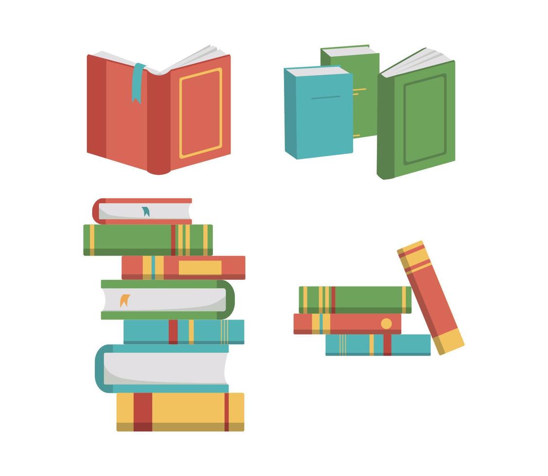 Set of Books vector