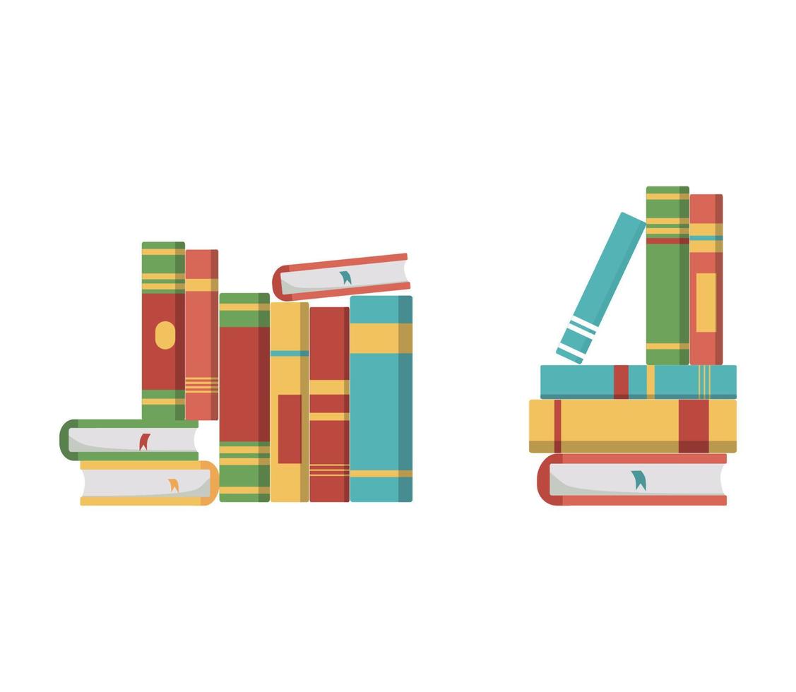 conjunto de libros vector