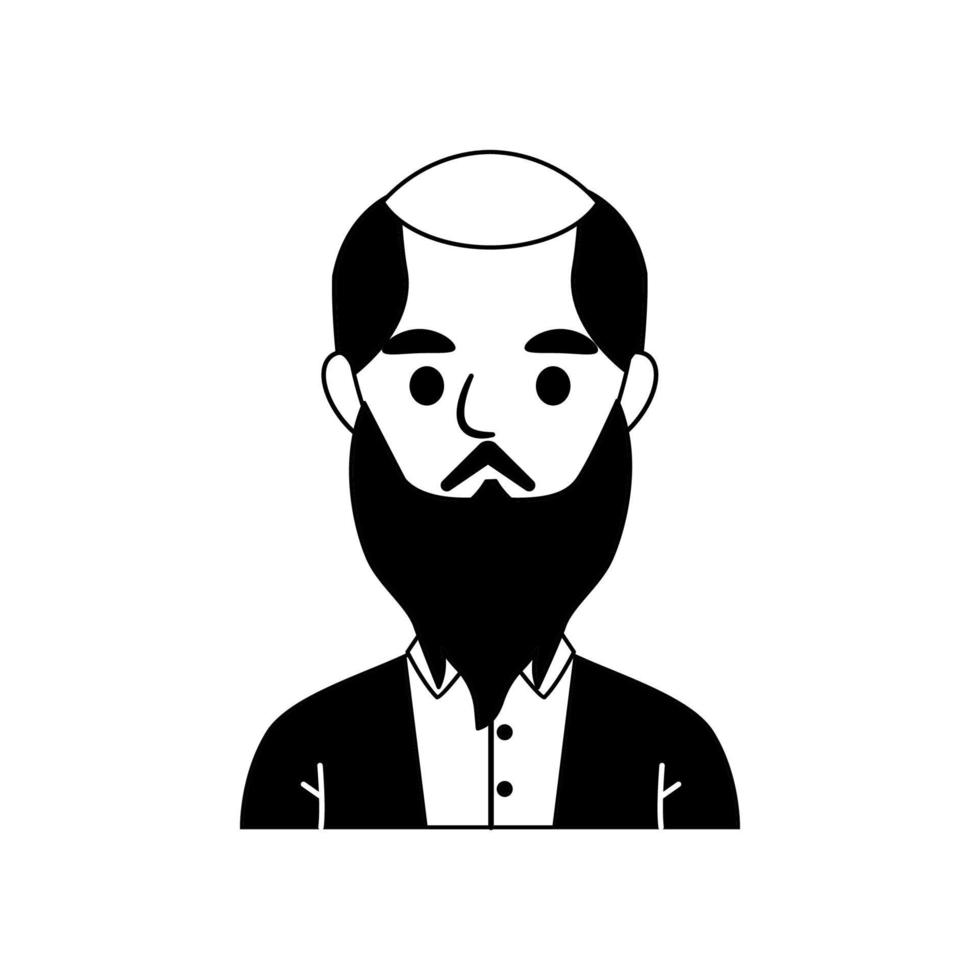 ilustración vectorial del hombre avatar vector