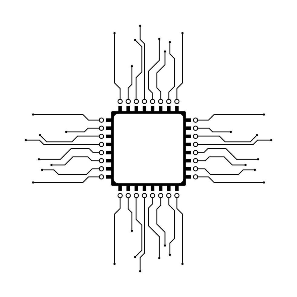 Vector illustration of Linear Microcircuit
