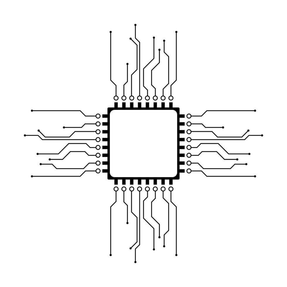 Vector illustration of Linear Microcircuit