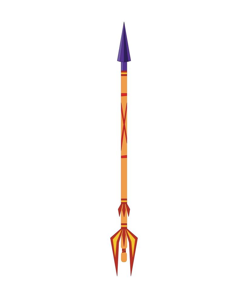Vector illustration of Arrow with Feathers