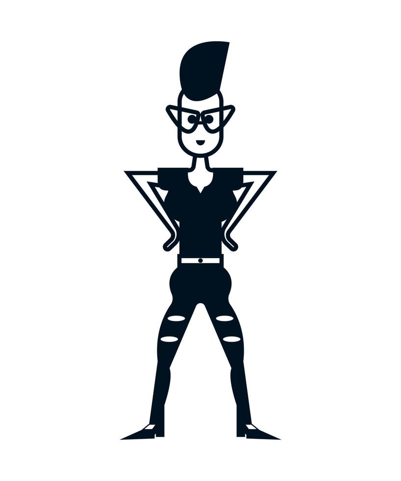 Monochrome Geometric People vector