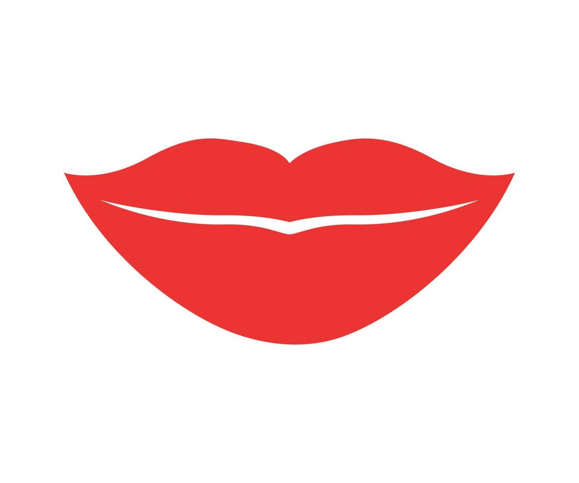 ilustración vectorial de los labios de las mujeres con lápiz labial rojo vector