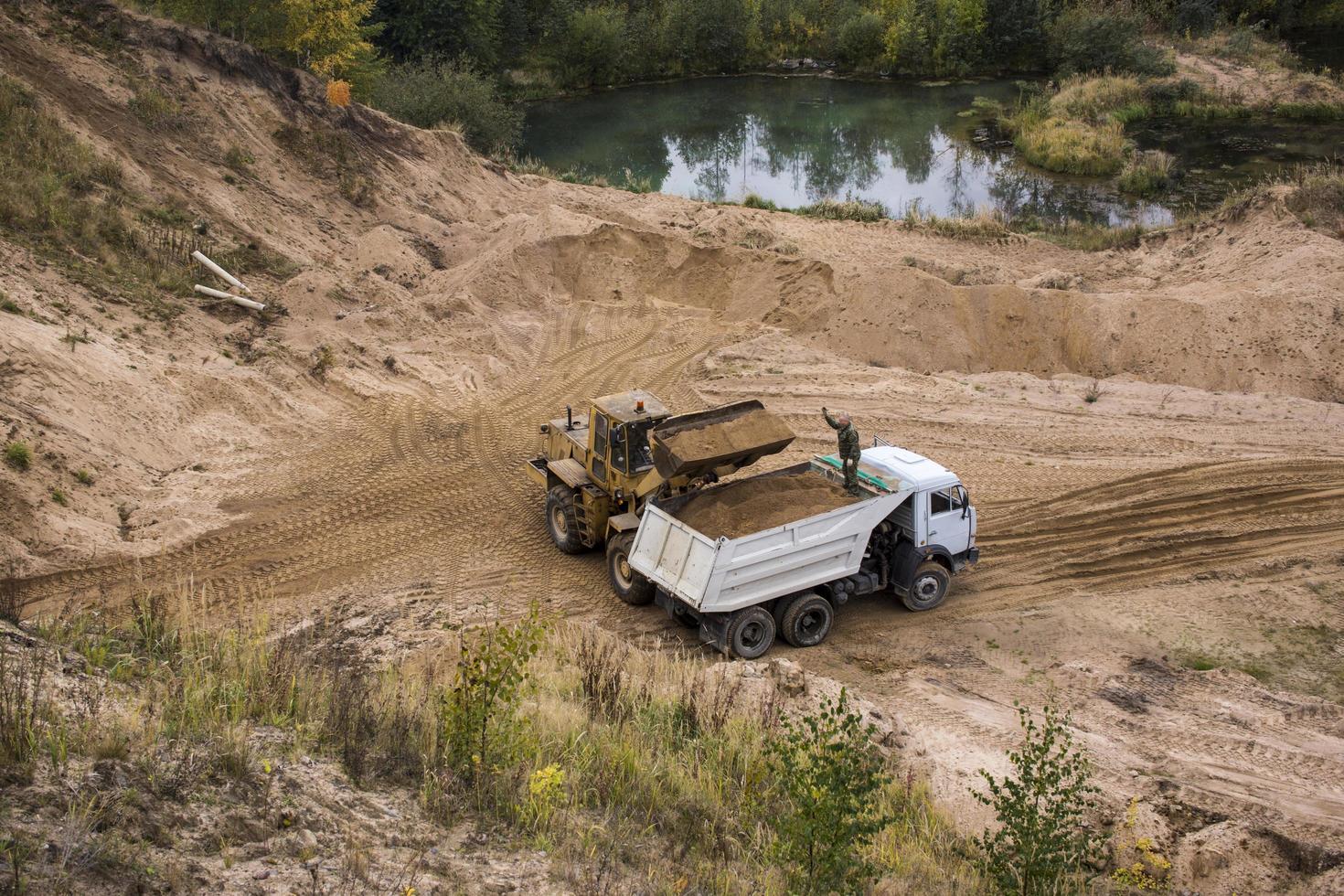Saint Petersburg, Russia CIRCA May 2019 mining machinery performing