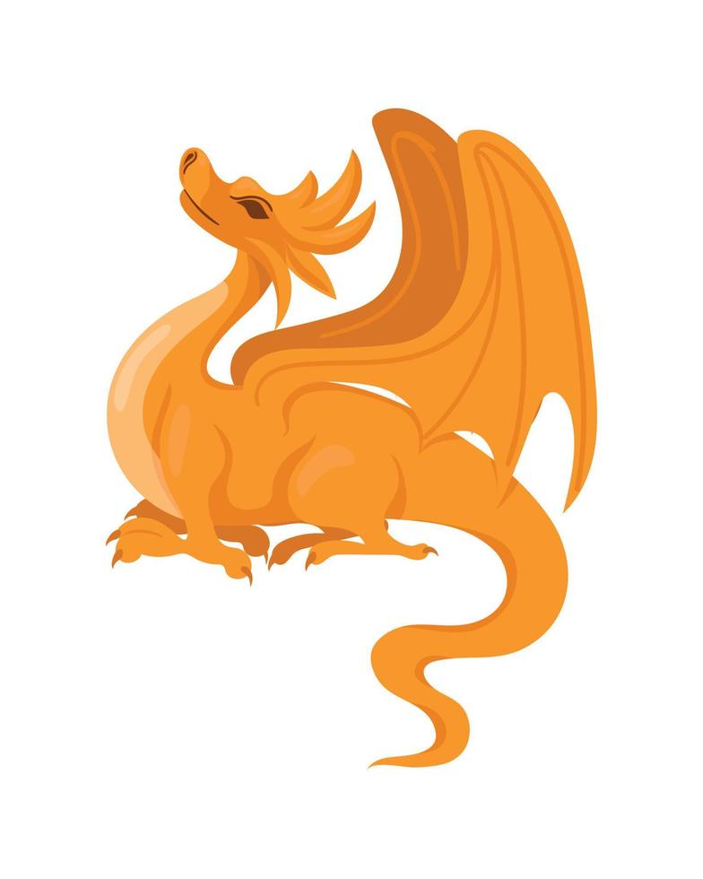 ilustración vectorial de dragones de dibujos animados vector