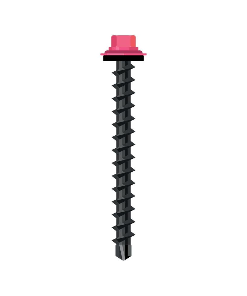 Vector illustration of Self-tapping screw