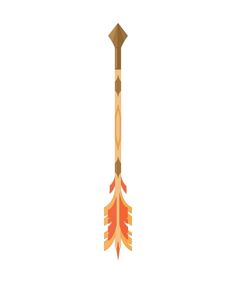 Vector illustration of Arrow with Feathers