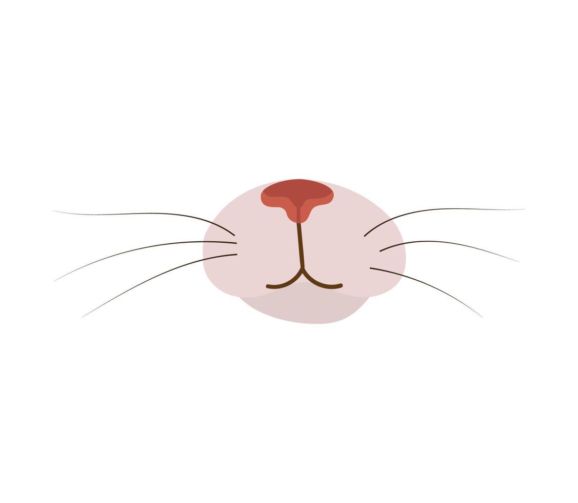 ilustración vectorial de nariz de gato vector