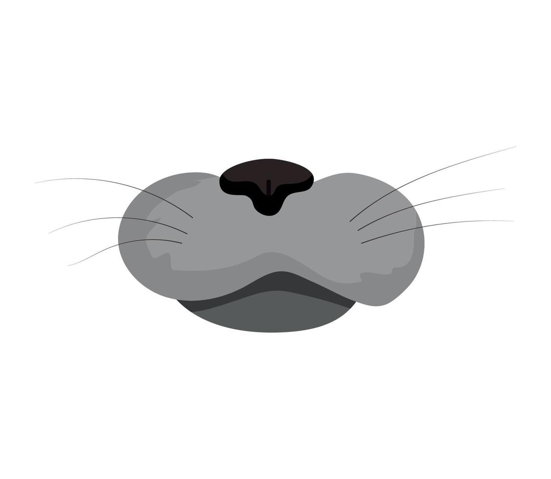 ilustración vectorial de nariz de gato vector