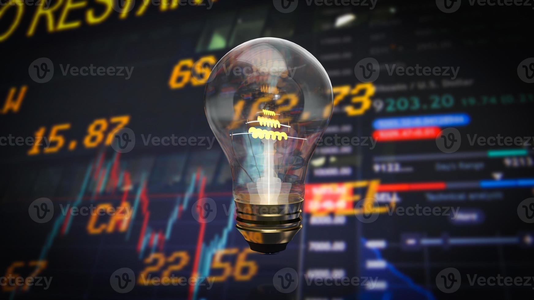 The light bulb for business or idea concept 3d rendering photo