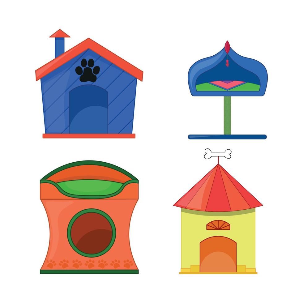 Pet Houses Set vector