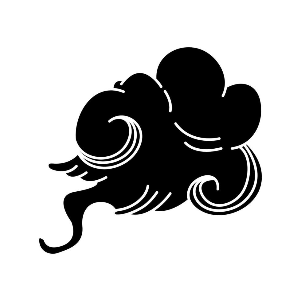 Black clouds of smoke and wave vector