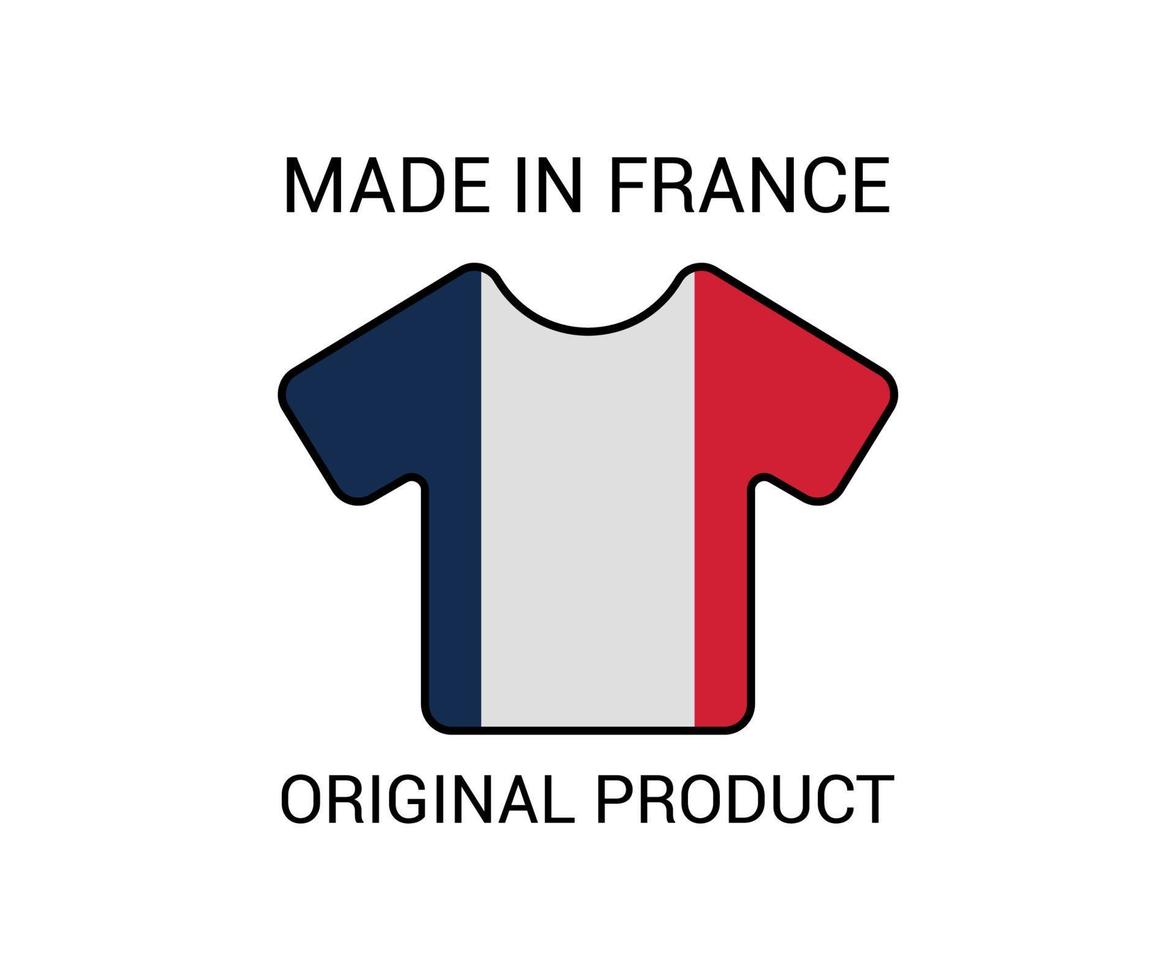 Vector illustration of Label of Made in France