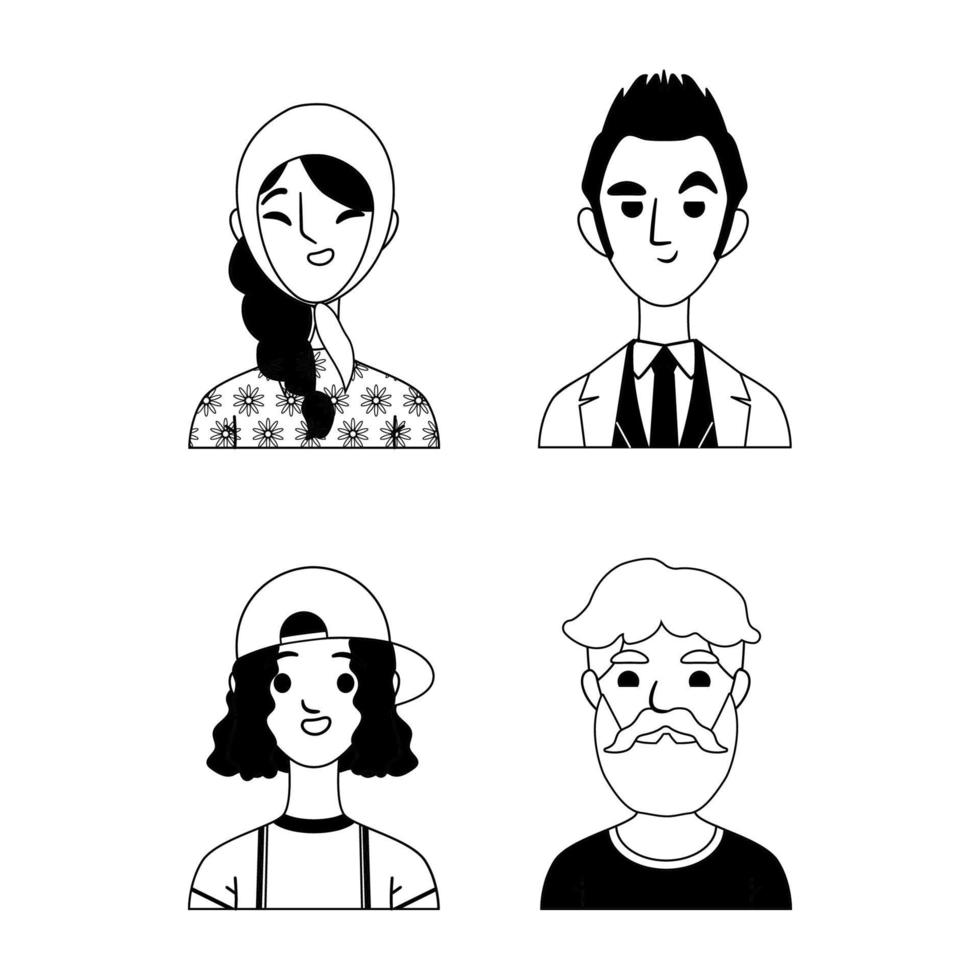 Set of Avatars vector