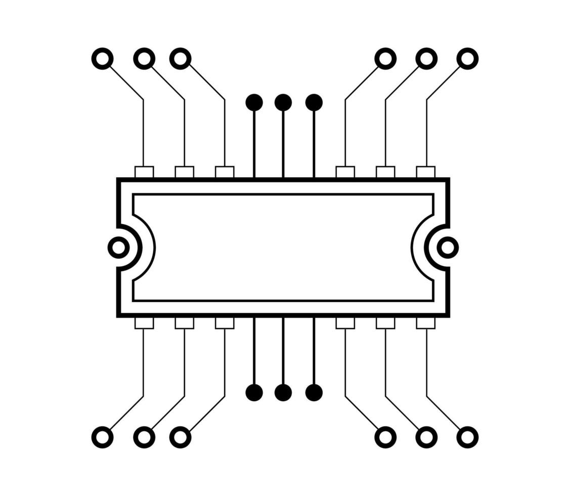 Vector illustration of Linear Microcircuit