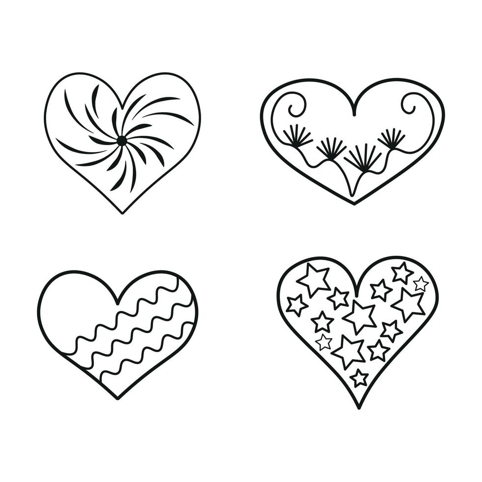 conjunto de corazones vector