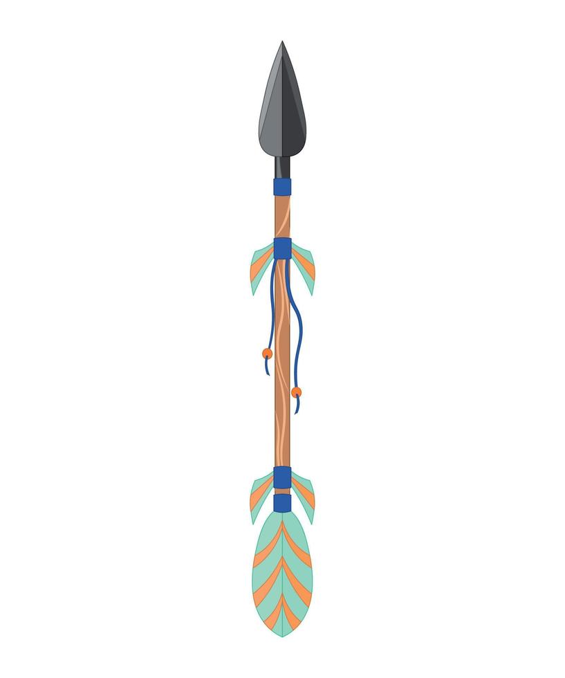 Vector illustration of Arrow with Feathers