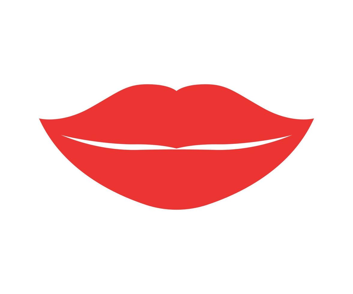 Vector illustration of women's Lips with Red Lipstick