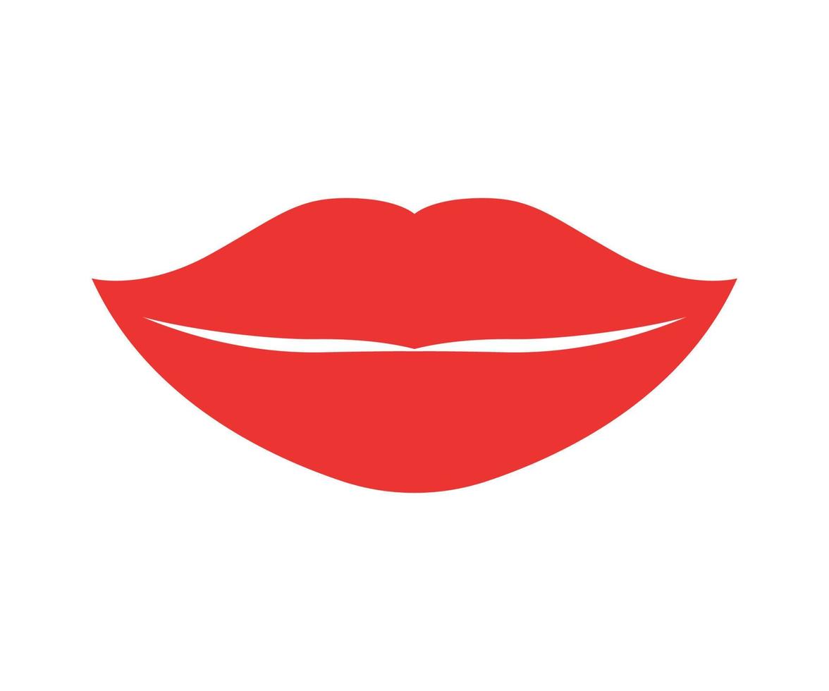 Vector illustration of women's Lips with Red Lipstick