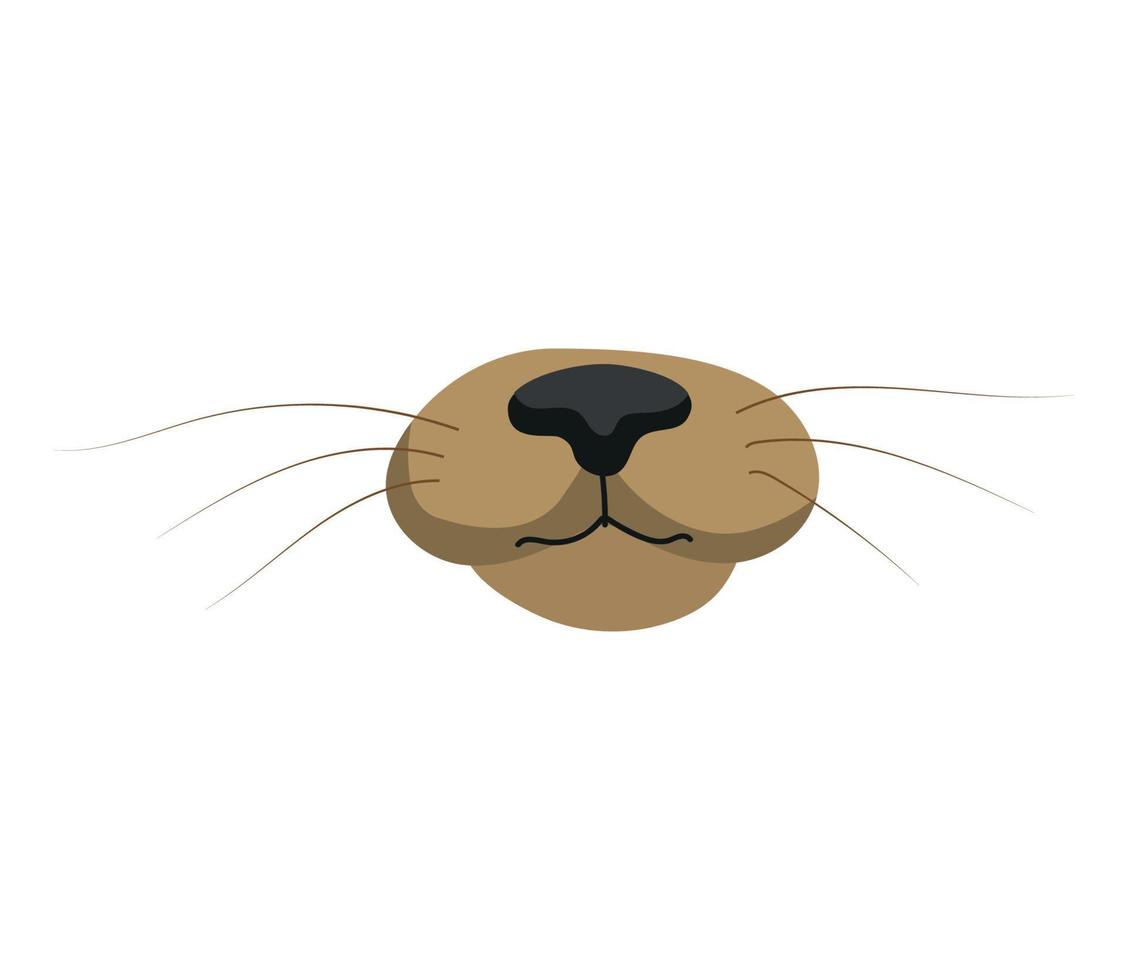 ilustración vectorial de nariz de gato vector