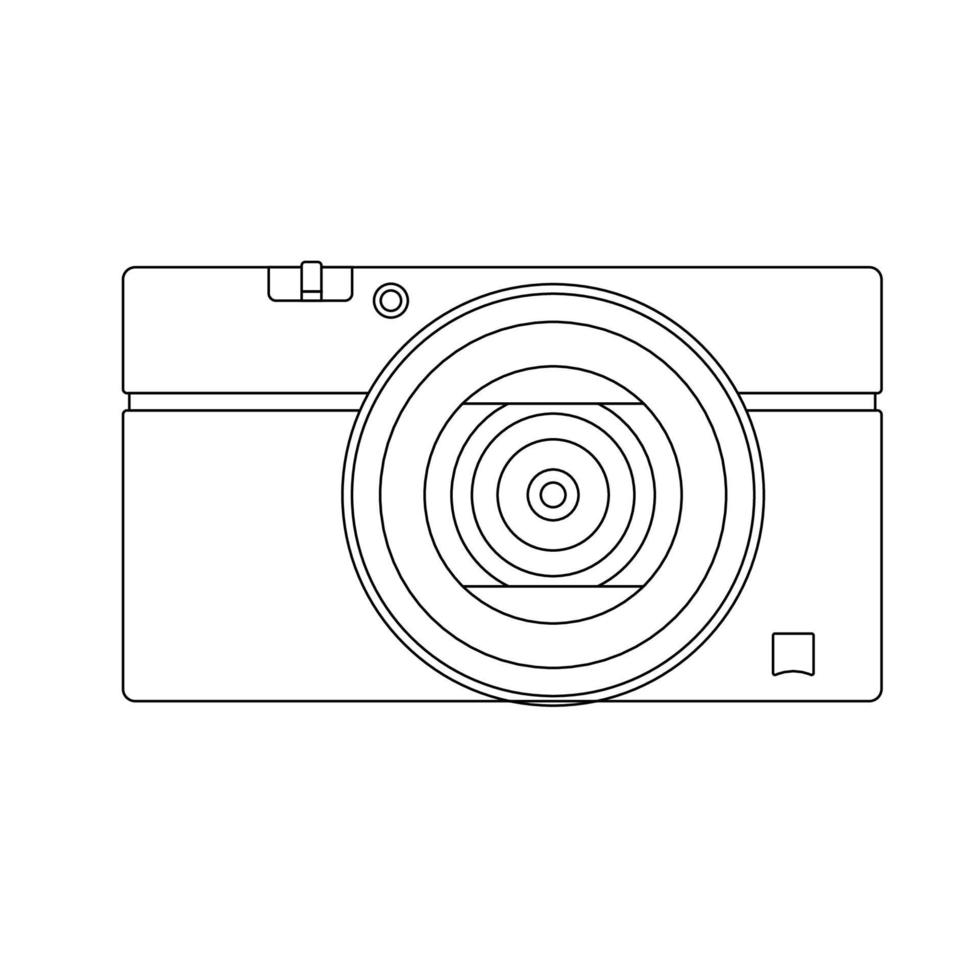 Camera Outline Icon Illustration on Isolated White Background vector