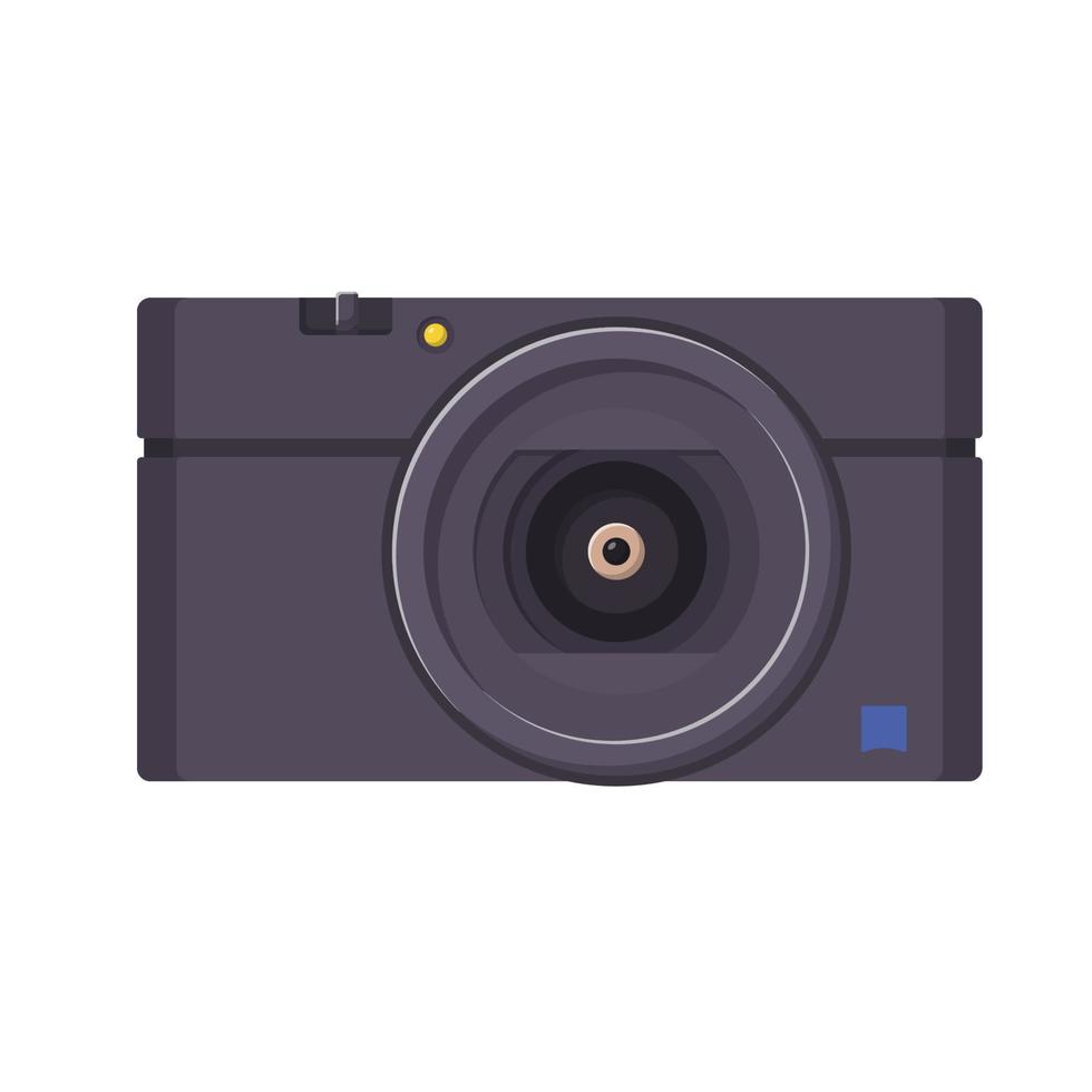 Camera Flat Illustration. Clean and Shiny Icon Design Elements with Shadow on Isolated White Background vector