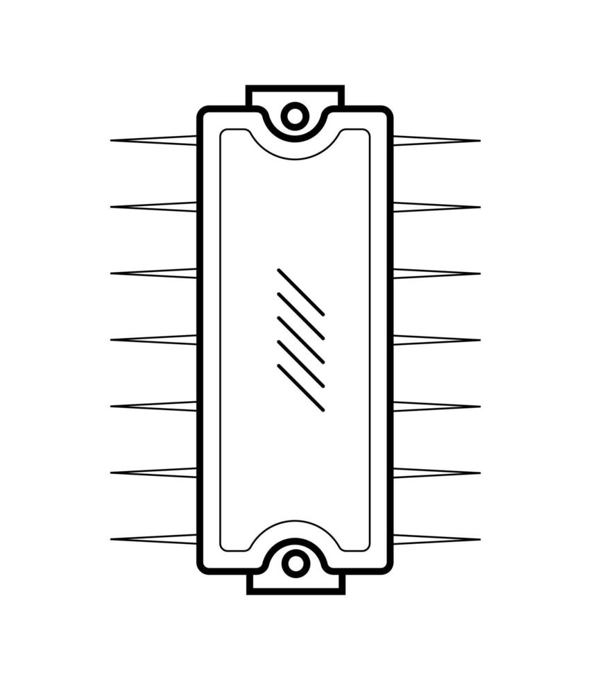 Vector illustration of Linear Microcircuit