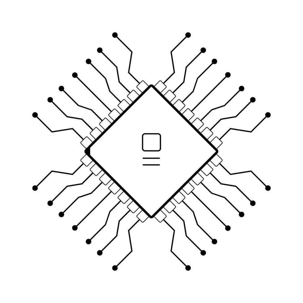 Vector illustration of Linear Microcircuit
