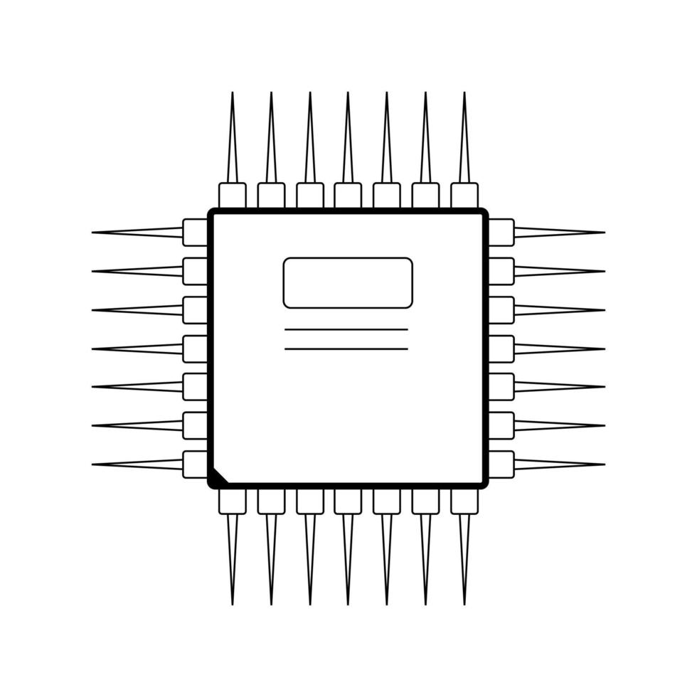 Vector illustration of Linear Microcircuit