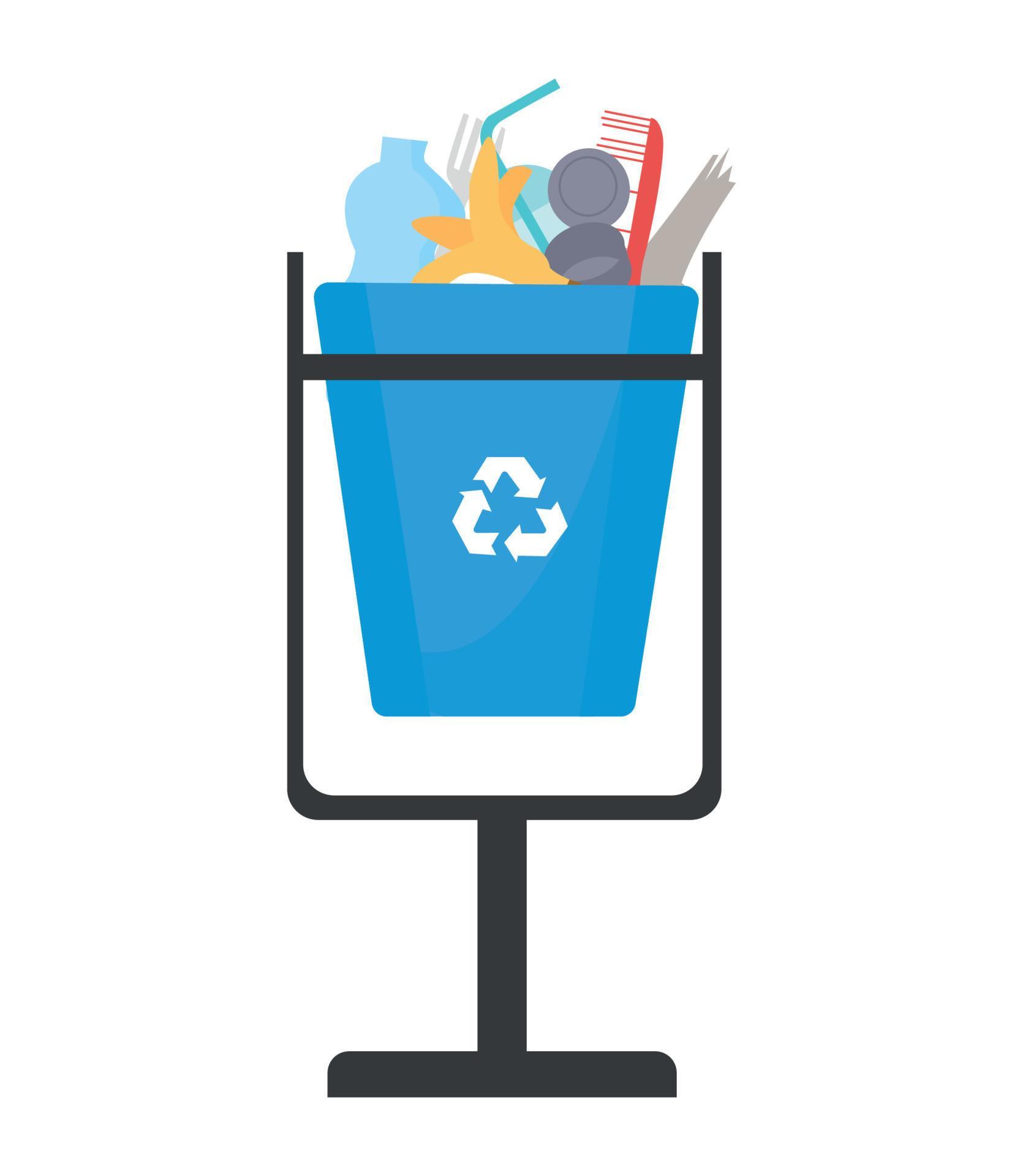 Vector illustration of Trash Bin 19021227 Vector Art at Vecteezy