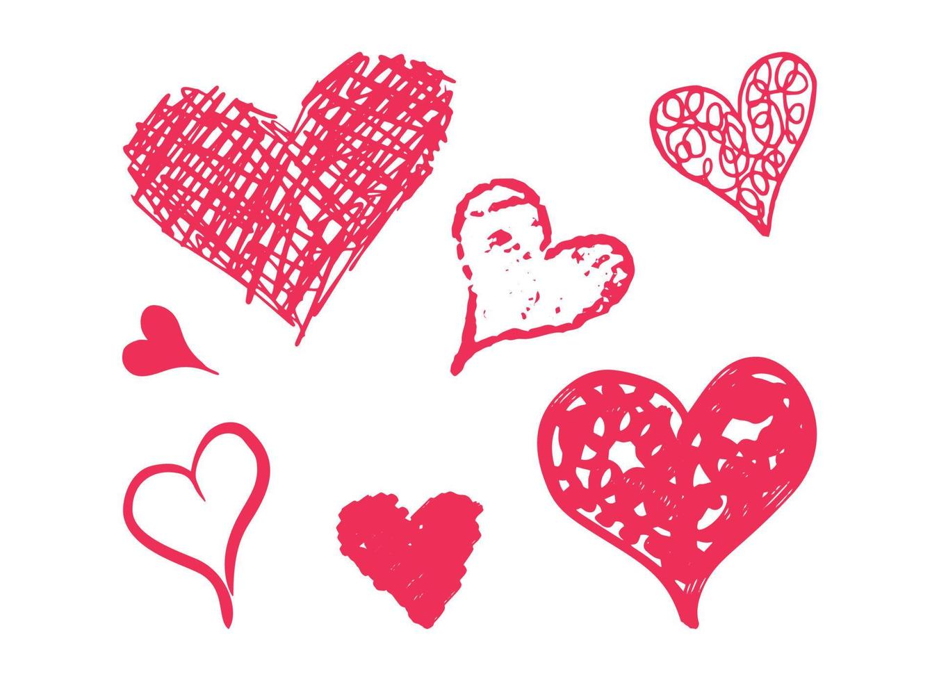 Hearts Textured Collection vector