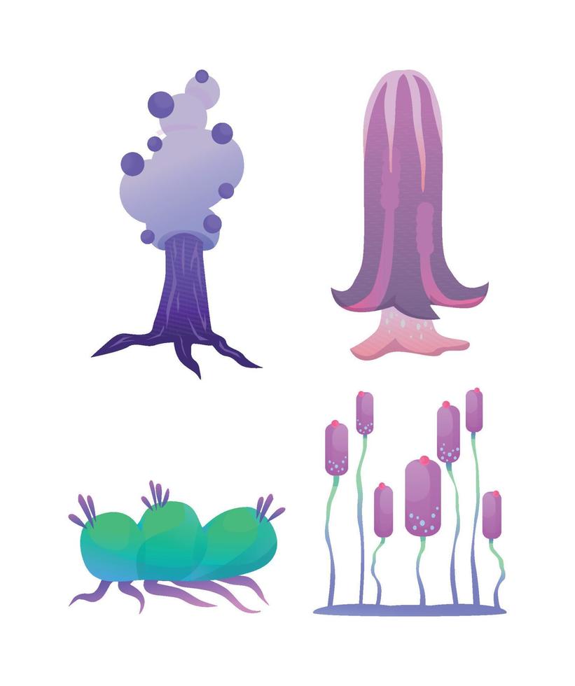 Fantasy Trees Set vector