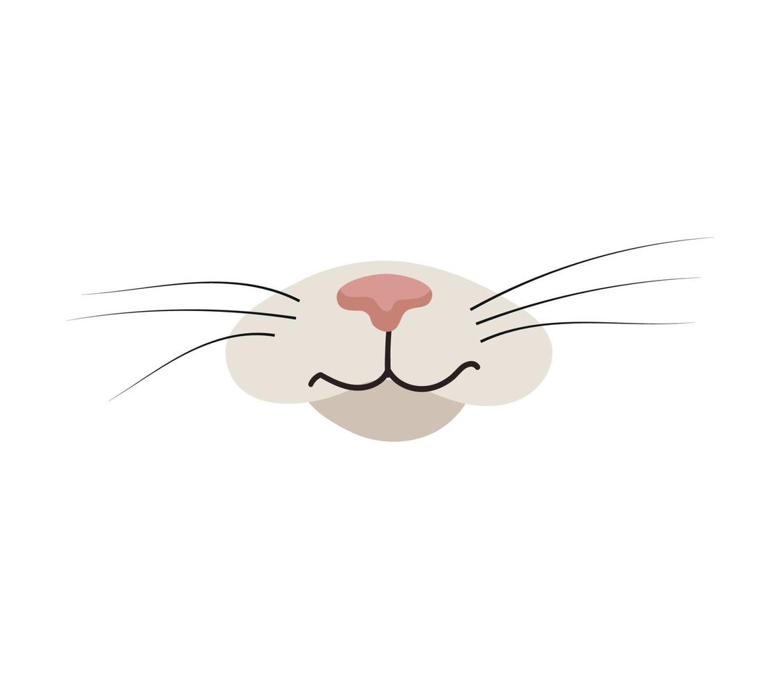 Vector illustration of cat nose