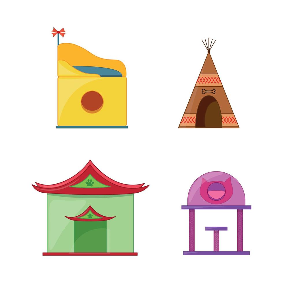 Pet Houses Set vector