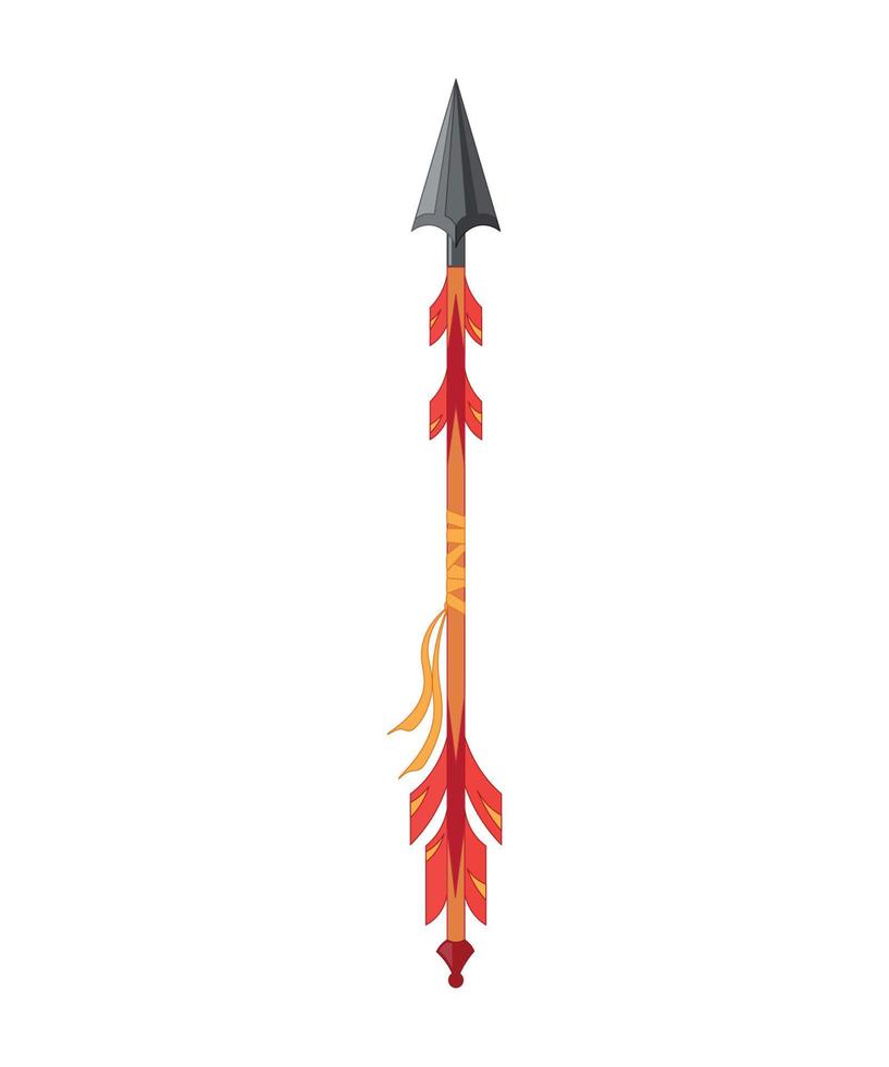 ilustración vectorial de flecha con plumas vector