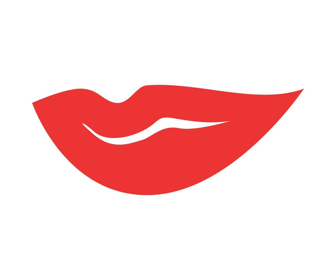 Vector illustration of women's Lips with Red Lipstick