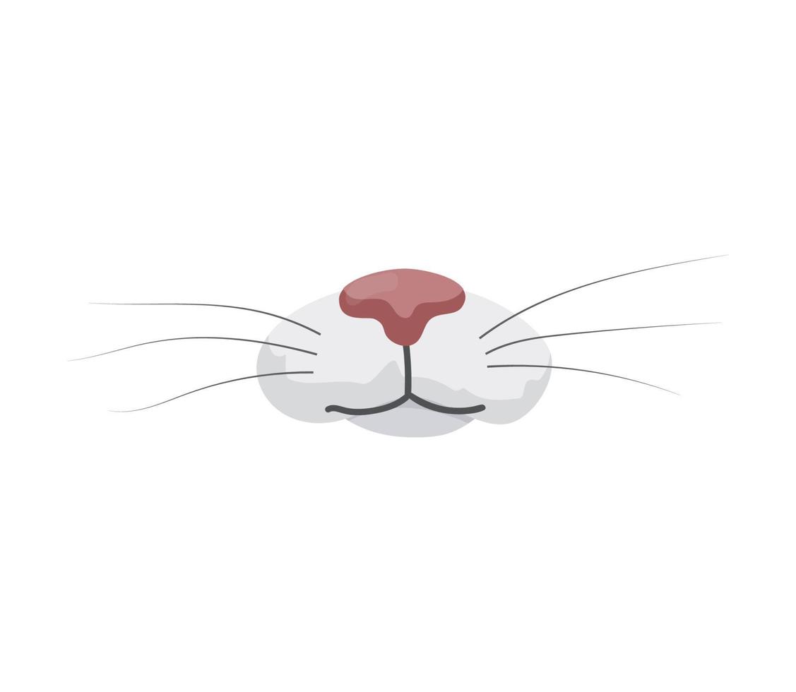 Vector illustration of cat nose