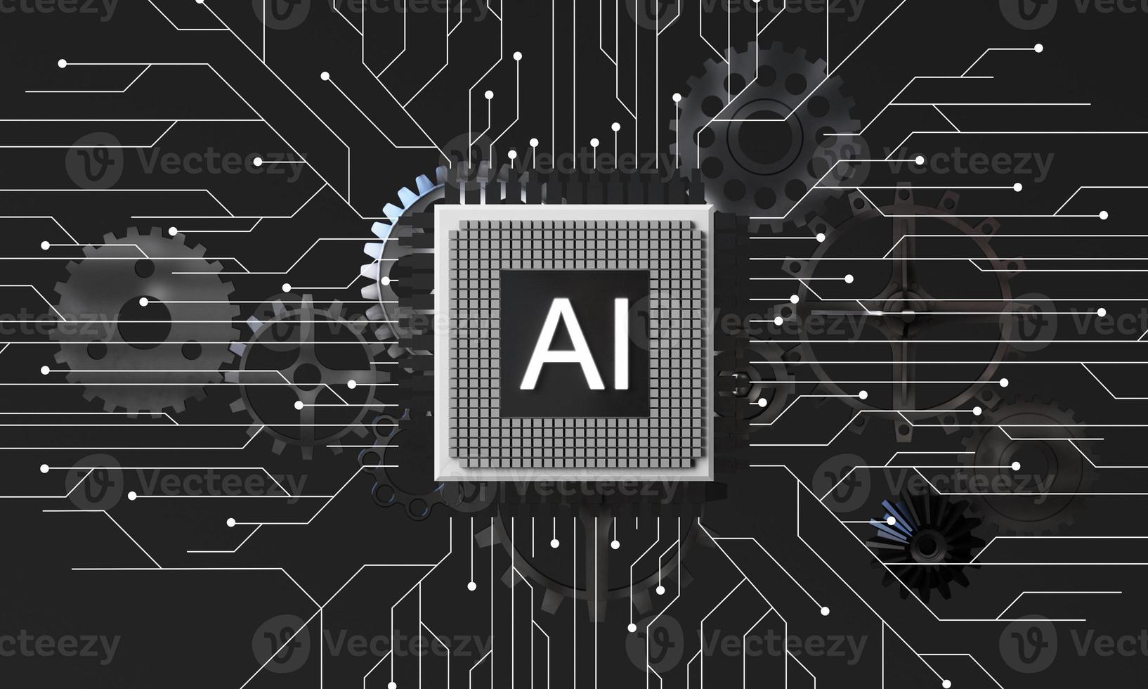 AI, Artificial Intelligence concept,3d rendering,conceptual image. photo
