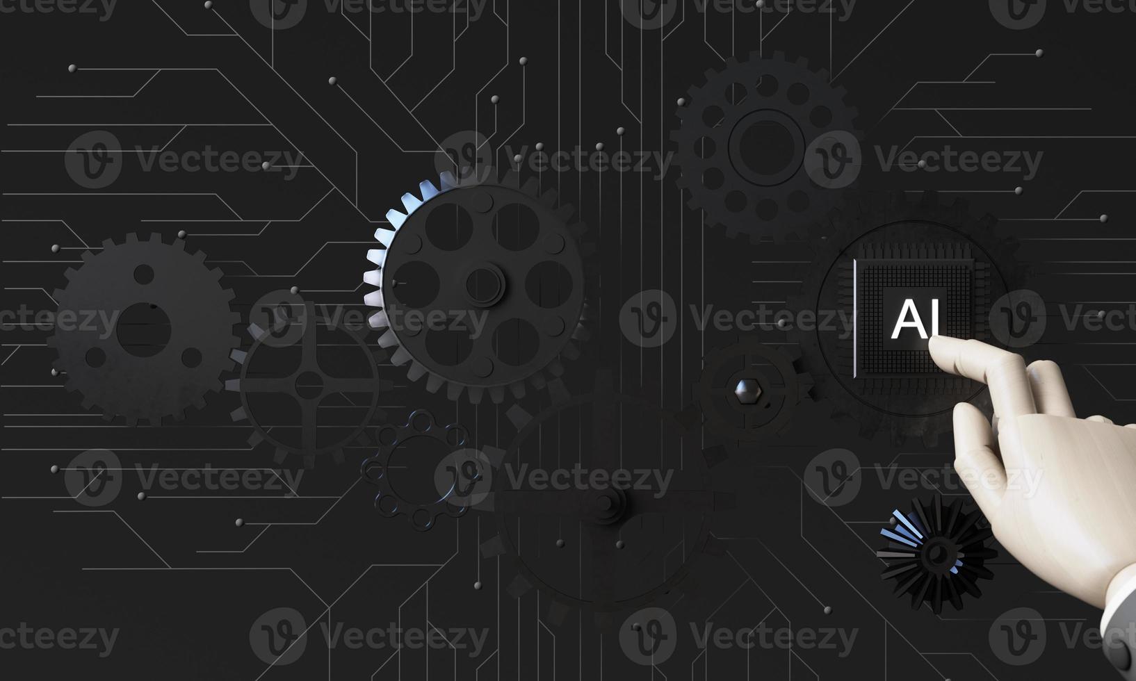 AI, Artificial Intelligence concept,3d rendering,conceptual image. photo