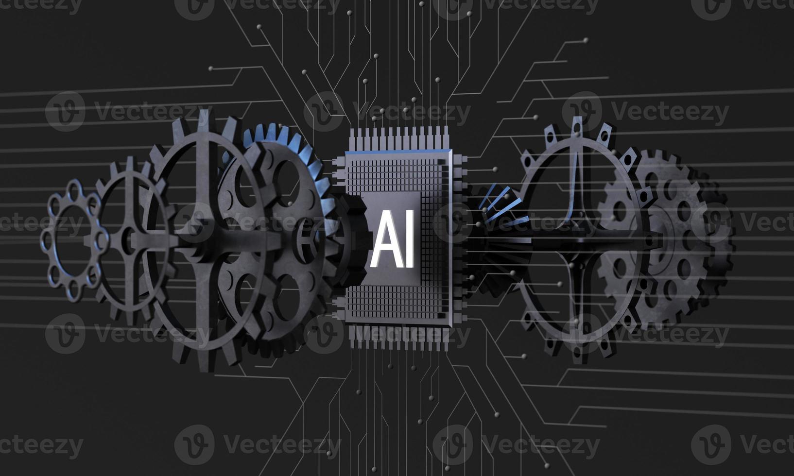 AI, Artificial Intelligence concept,3d rendering,conceptual image. photo
