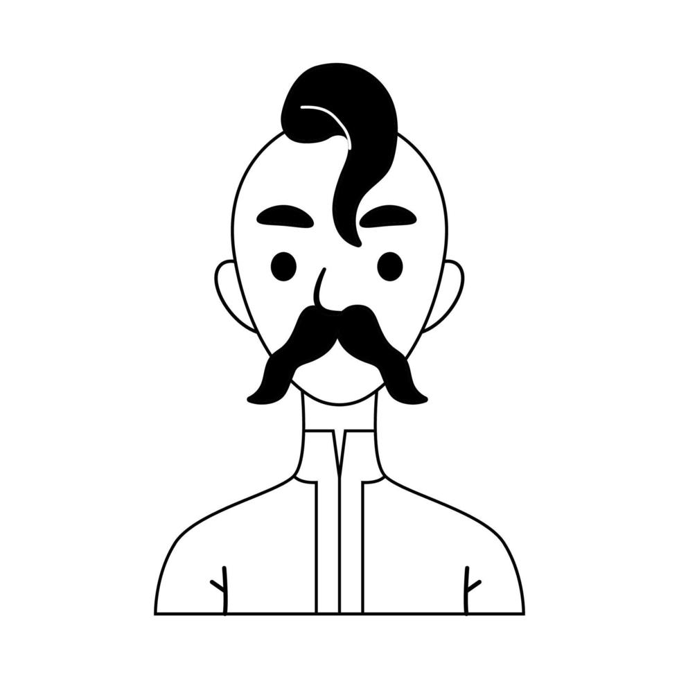 ilustración vectorial del hombre avatar vector