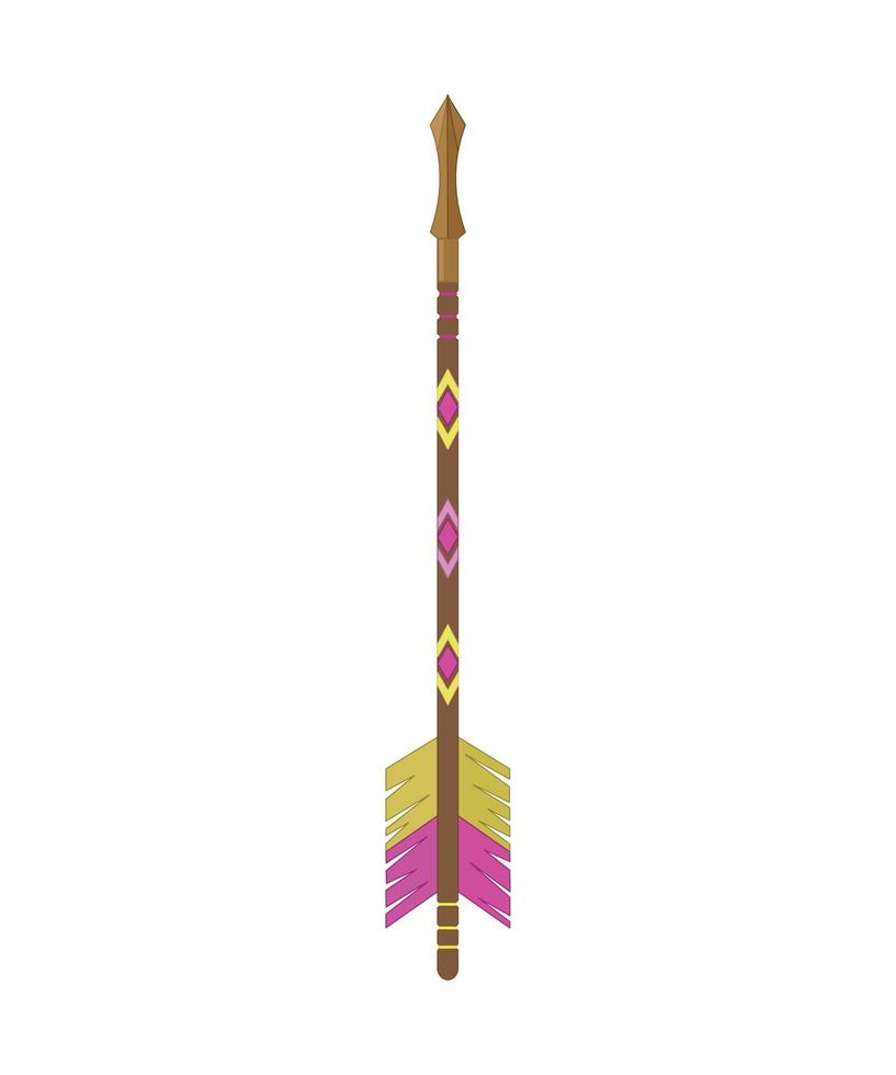 Vector illustration of Arrow with Feathers