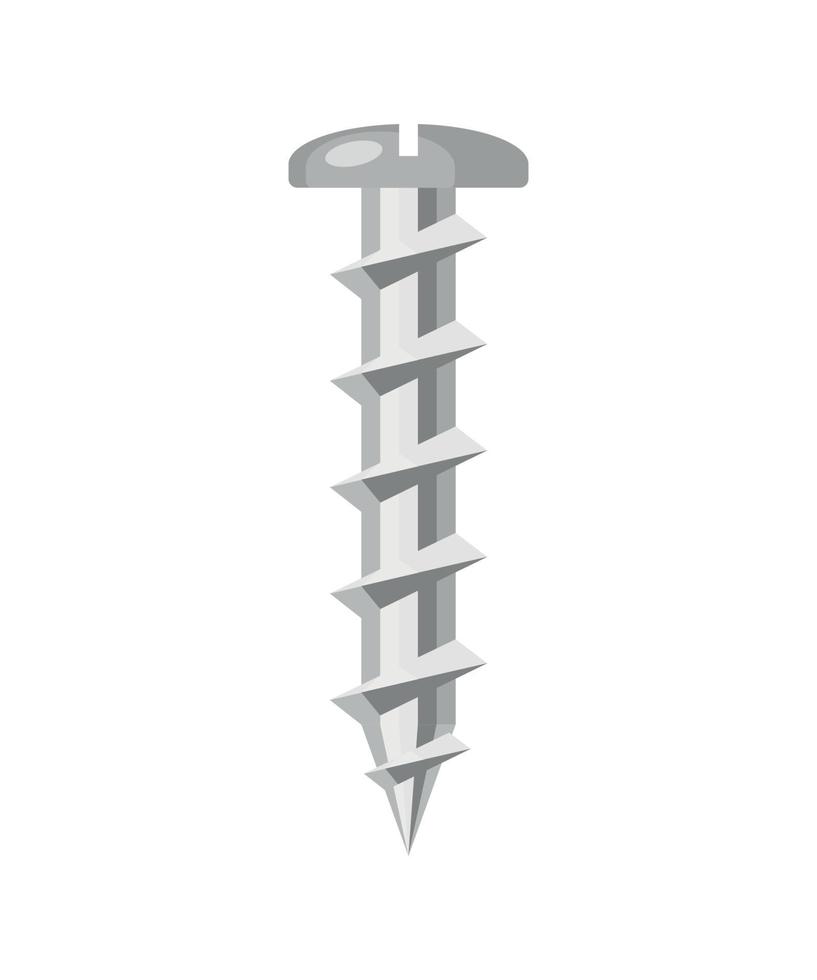 Vector illustration of Self-tapping screw