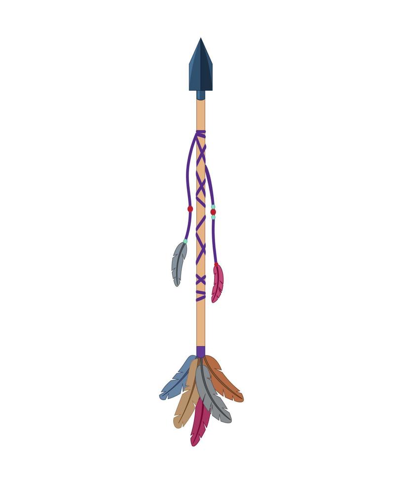 Vector illustration of Arrow with Feathers