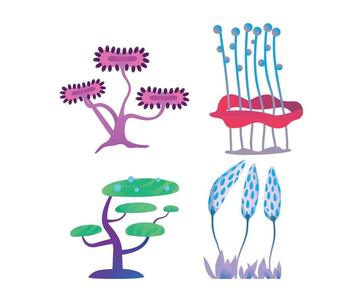 Fantasy Trees Set vector