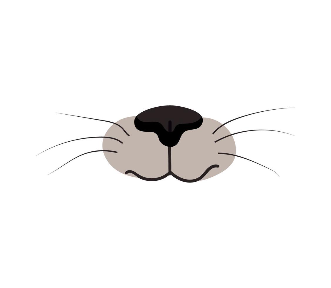 Vector illustration of cat nose
