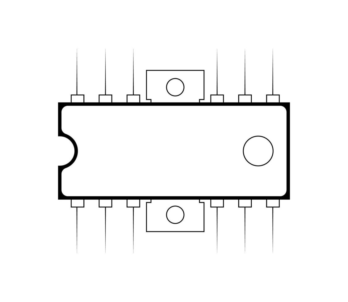 Vector illustration of Linear Microcircuit
